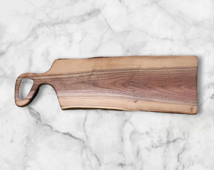 20" x 6.5" Black Walnut Charcuterie Board – Sleek Serving Tray for Parties