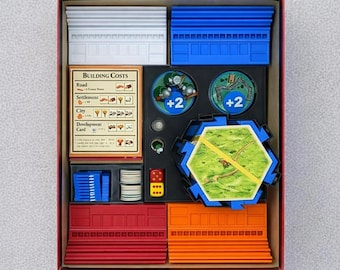 Organizador de cajas para Catan, bandejas de juego modulares impresas en 3D