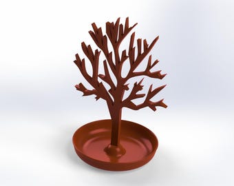 Modern 3D Printed Jewelry Tree – Earring & Necklace Holder – Stylish Display Stand