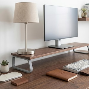 Support pour écran en pin, rehausseur de bureau de 61 cm (24 pouces) avec pieds de couleur personnalisée
