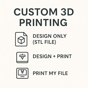 Custom 3D Print & Design Service – STL File Design or Printing – Personalized Order