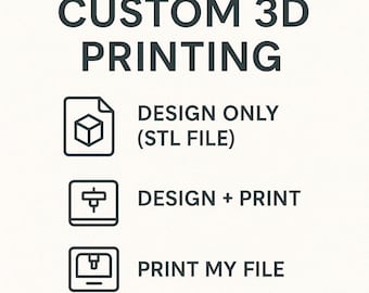 Custom 3D Print & Design Service – STL File Design or Printing – Personalized Order