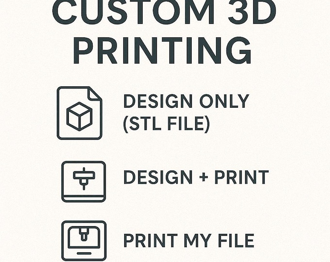 Custom 3D Print & Design Service – STL File Design or Printing – Personalized Order