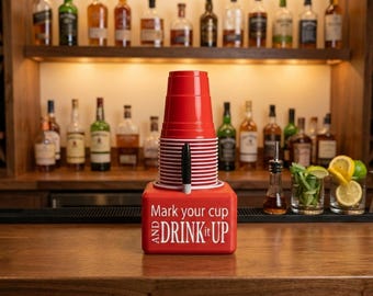 Solo Cup Caddy With Marker Holder, 16 oz Plastic Organizer