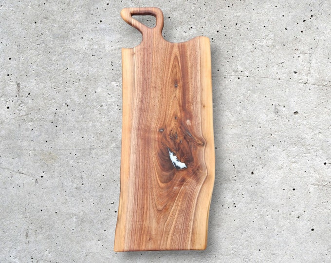 24" x 9" Black Walnut Charcuterie Board – Modern Serving Tray for Entertaining