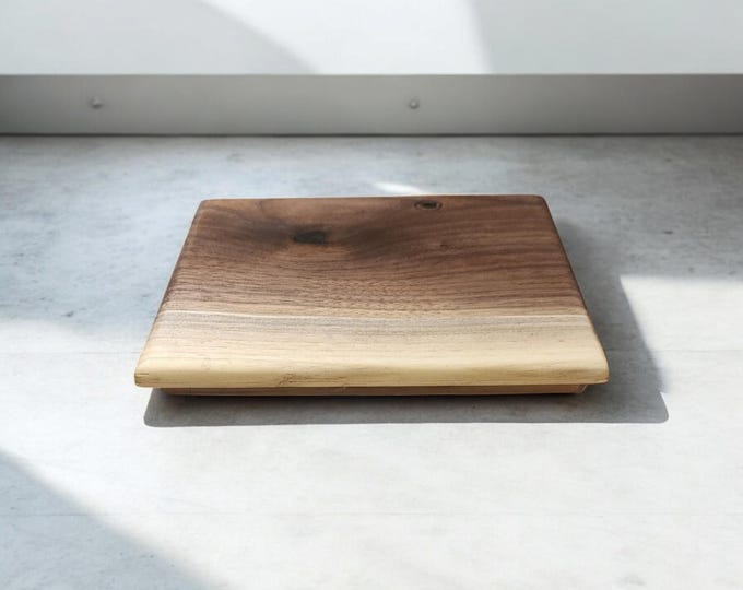 6" x 6" Walnut Wood Trivet with Epoxy Fill – Heat-Resistant Handmade Kitchen Accessory