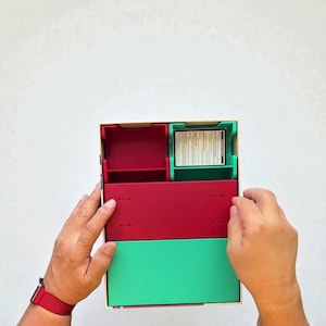 Wargame Organizer Insert with Stackable Counter Trays and Card Tray, 3D Printed Box Insert, Game or Neutral Colour Theme, Wargamer Gift