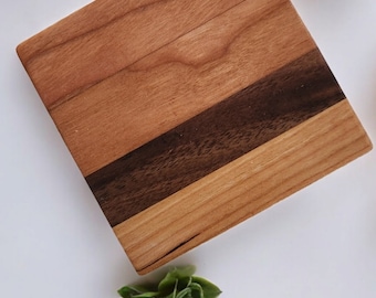 Handcrafted Wood Coasters - Set of 4 Maple, Walnut, Oak Drink Coasters