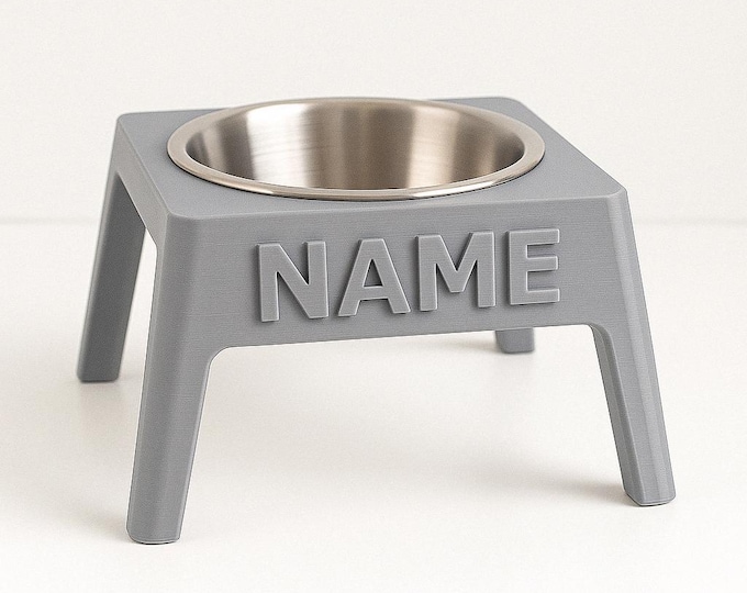 Custom Pet Bowl Stand | 3D Printed Dog or Cat Bowl Riser | Personalized Pet Feeding Station | Modern Raised Pet Feeder | Multiple Colors
