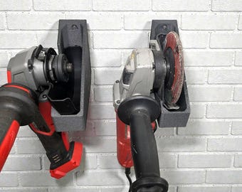 Angle Grinder Wall Mount, Universal 115mm Tool Holder, Garage Organizer