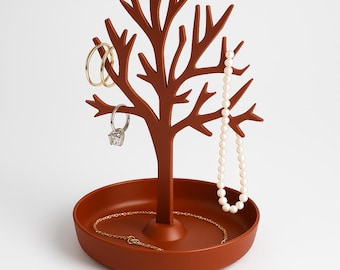 Modern 3D Printed Jewelry Tree – Earring & Necklace Holder – Stylish Display Stand