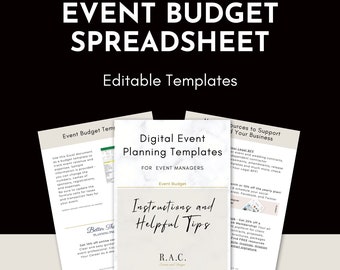 Event Budget Spreadsheet | Digital Planning Template (Excel)