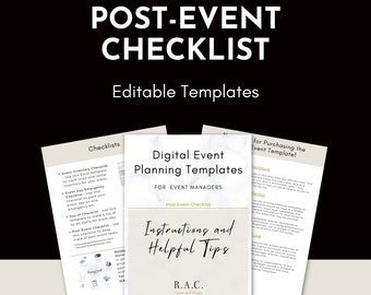 Post Event Checklist | Event Planner Template (Digital Download)