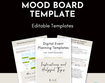 Event Planner Mood Board Canva Template (Digital Download)