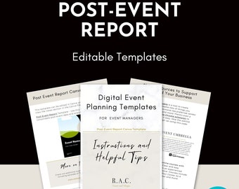 Post Event Report Canva Template (Digital Download)