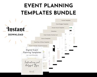 Corporate Event Planning Templates Bundle (Digital Download)