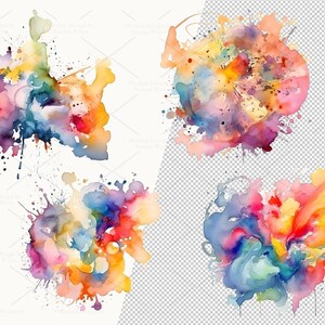 Watercolor Splashes: 19 Vibrant Graphics (PNG, 300dpi) image 5