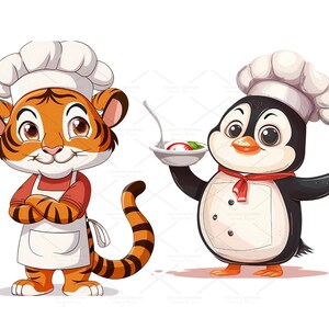 Cooking Animals PNG Clipart – Chef Outfits, Kitchen Decor (digital ...