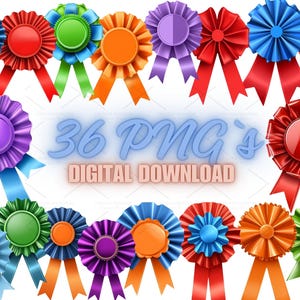 Medaillen-Aufkleber-Set, Clipart-Bundle-36 hochwertige PNGs-, Journaling, Papiermodelle, Grußkarten, Scrapbooking | 9S-6