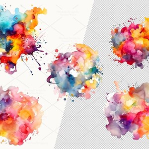 Watercolor Splashes: 19 Vibrant Graphics (PNG, 300dpi) image 3