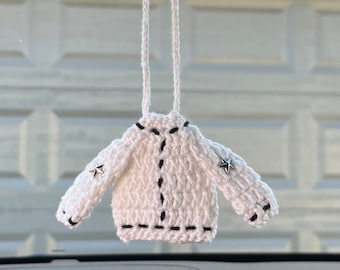Folklore Cardigan Inspired Crochet Car/Tote Charm