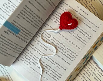 Matilda Heart Balloon Crochet Bookmark