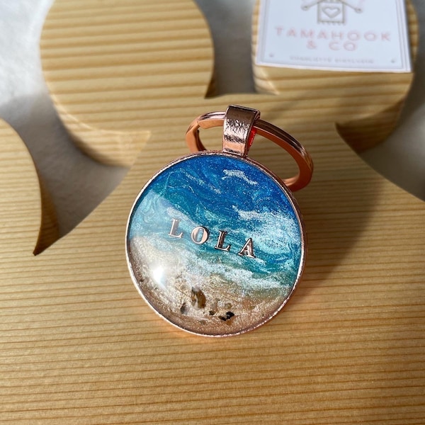 Médaille pour chien « Cabochon », dorée, argentée ou rose gold. Médaille en métal et résine. Médaille pour animaux et chats.