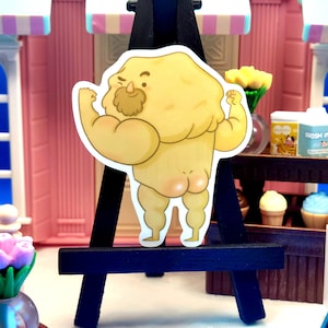 Silly Stud Muffin Man, Kawaii wodoodporna naklejka winylowa wycinana na laptopa, notatnik, butelkę z wodą, telefon