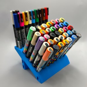 Fekid - Modular and Stackable Marker Stand for All Marker: Posca PC-5M/COPIC/Ohuhu/Promarker and Small Pens at the Back - Customizable