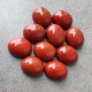 Natural Red Jasper Oval Shape Gemstone Flat Back Calibrated Wholesale Cabochon, AAA+ Quality All Sizes Available