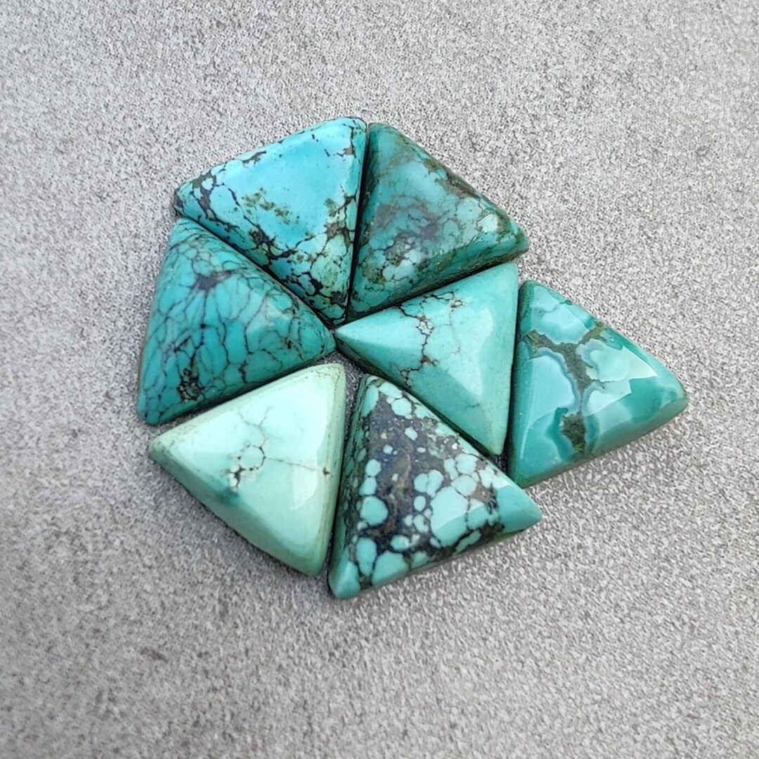 AAA+ Quality Tibetan Turquoise Triangle Cabochon Calibrated Polished ...