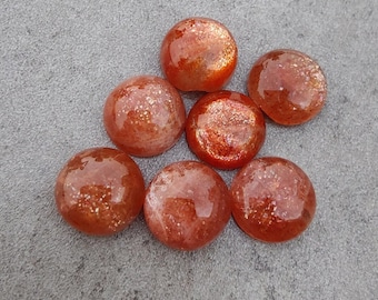 Naturlig solsten cabochon: Rund ädelsten för smyckestillverkning