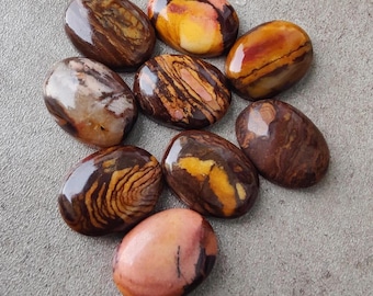 Biggs Jasper Cabochon: pietra preziosa ovale naturale per la creazione di gioielli