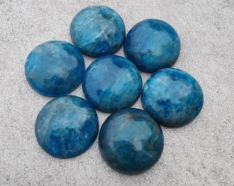 Neon Apatite Gemstone: AAA+ Quality Round Cabochon