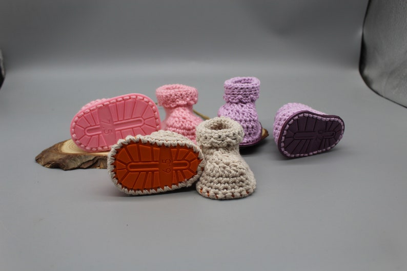 DIGITAL Files. Shoe Soles for Crocheting. Shoe Soles. Waldorf doll foot length 6.5cm.,7.0 cm, 7.5 cm, 8.0 cm image 3