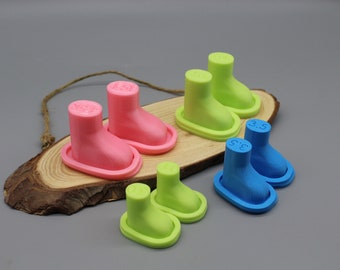 SET of 3D Printed Shoe Molds for Dolls, Shoe Molds. Set of 4 sizes - 3.0cm, 3.5cm, 4.0cm, 4.5cm. Compression Bracelet. Dolls Accessories.