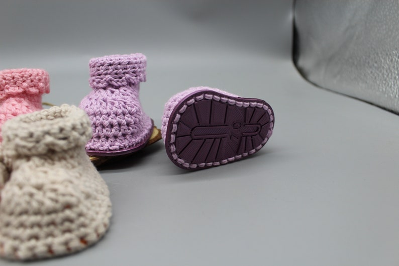 DIGITAL Files. Shoe Soles for Crocheting. Shoe Soles. Waldorf doll foot length 6.5cm.,7.0 cm, 7.5 cm, 8.0 cm image 5