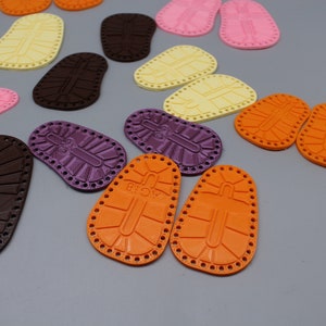 DIGITAL Files. Shoe Soles for Crocheting. Shoe Soles. Waldorf doll foot length 6.5cm.,7.0 cm, 7.5 cm, 8.0 cm image 9