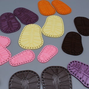 DIGITAL Files. Shoe Soles for Crocheting. Shoe Soles. Waldorf doll foot length 6.5cm.,7.0 cm, 7.5 cm, 8.0 cm image 4