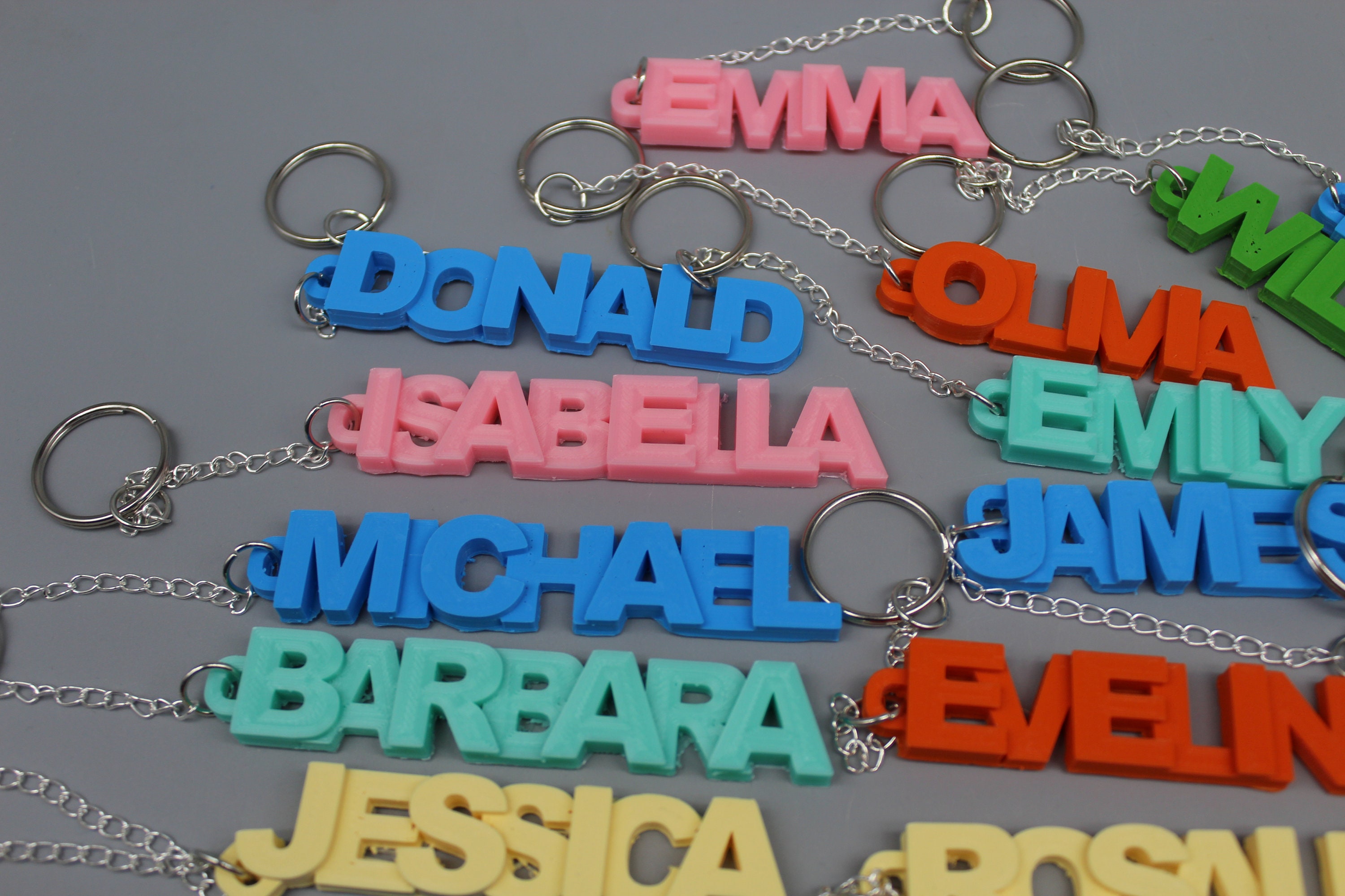 Keychains.custom Keychains. 3D Printed. PLA Eco Material. Etsy