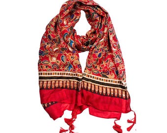 Cotton Scarf | Lightweight Soft Wrap | Eco-Friendly Women’s Shawl | Boho Travel Scarf | Gift for Her