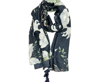 Cotton Scarf for Women – Soft Lightweight Scarf – Breathable Summer & Spring Wrap – Fashion Accessory – Gift for Her