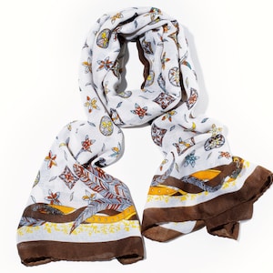 Printed Viscose Scarf: Lightweight Colorful Wrap