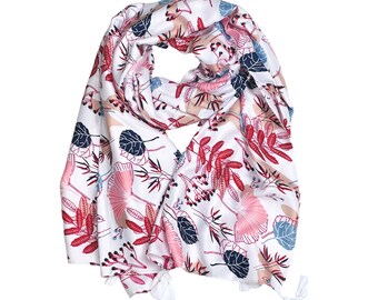 Women’s Cotton Scarf | Breathable Lightweight Wrap | Handmade Boho Shawl | Natural Cotton Gift for Her
