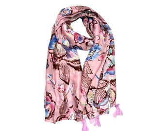 Cotton Scarf for Women – Soft Lightweight Scarf – Breathable Summer & Spring Wrap – Fashion Accessory – Gift for Her
