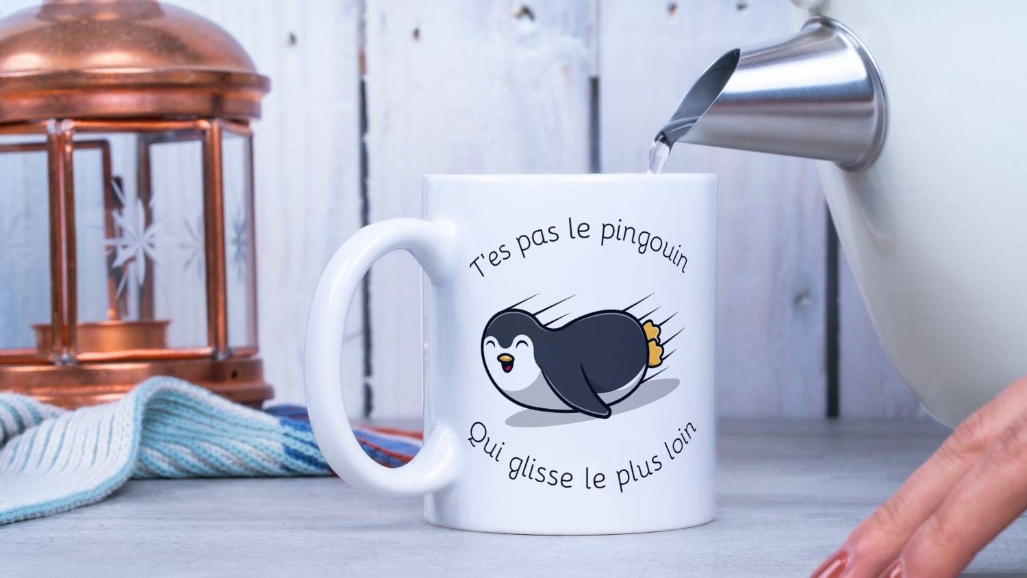 T Es Pas Le Pingouin Qui Glisse Le Plus Loin Mug Cup You're Not the Penguin That Slides the Farthest - Etsy