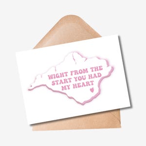 Wight depuis le début, vous avez eu mon coeur | Île de Wight | Saint-Valentin | Anniversaire | Carte de jeu de mots