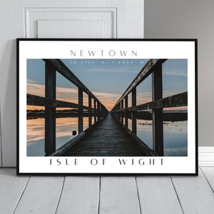 Isle of Wight Newtown | Landschaftsfotografie | IOW | Fotodruck | Brücke Sonnenuntergang | Serene Travel Wandkunst