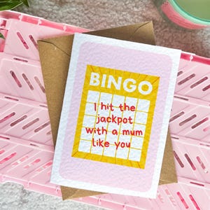 Carte de bingo jackpot pour maman, carte de fête des mères, pour une maman spéciale, pour maman