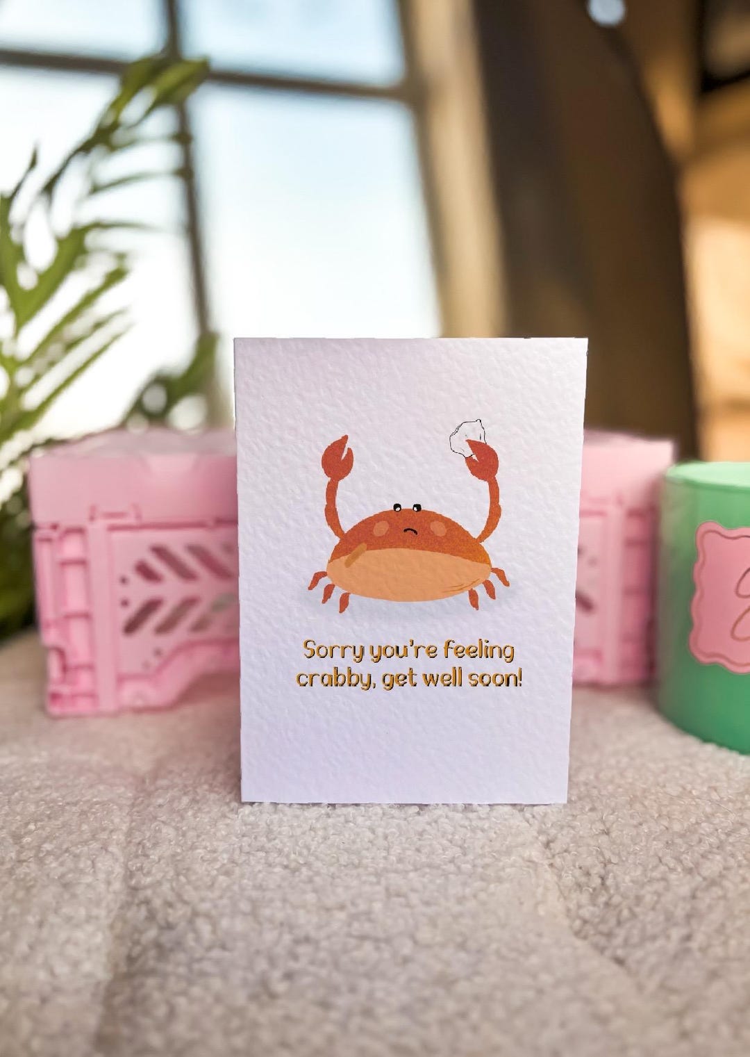 Lustige Karte 'At Least It's Not Crabs' – Get Well Soon, DIN A5, Mit Umschlag